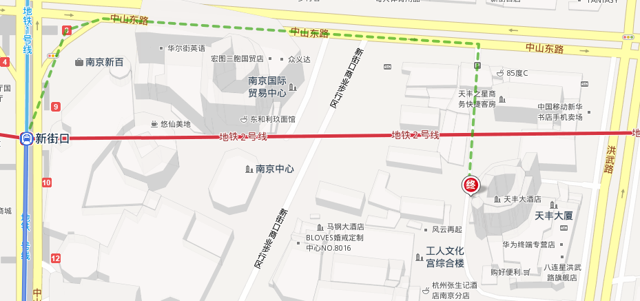 地铁8号线出口到公司的路线